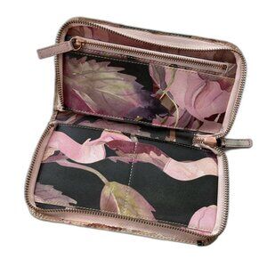 Anthropologie Floral Zip Around Wallet